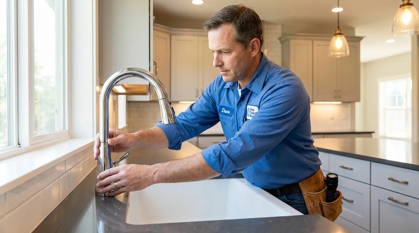Kitchen faucet installation by Johns Plumbing LLC in Vancleave