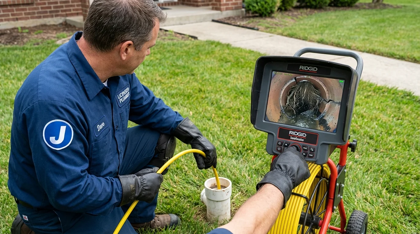 Sewer camera inspection being performed by Johns Plumbing LLC in Vancleave